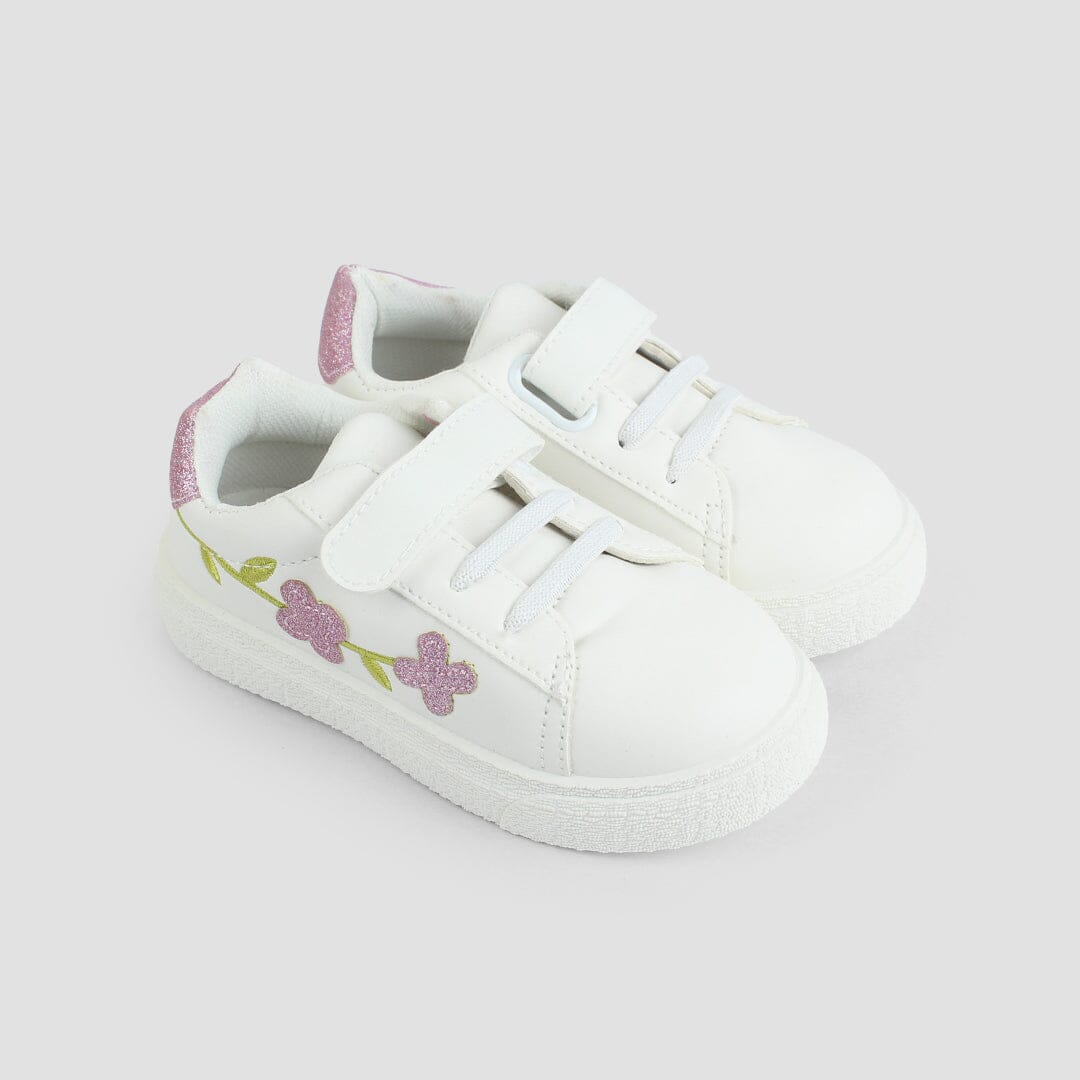 Delighted White Themed Girl Sneakers Sneaker Iluvlittlepeople 19N White Modern