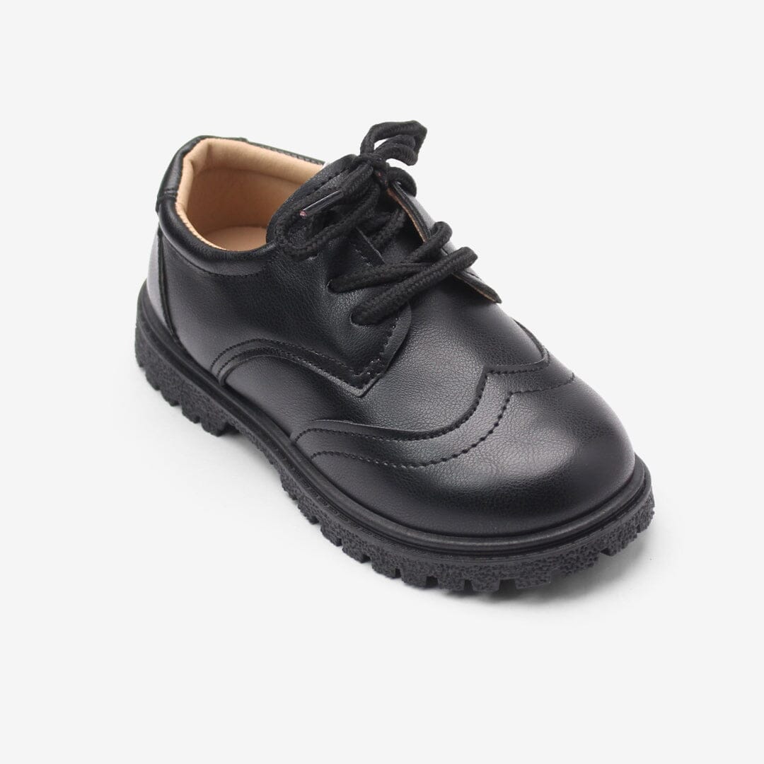 Litte People Modern Boys School Shoes Boy Shoes Iluvlittlepeople 25N Modern Black