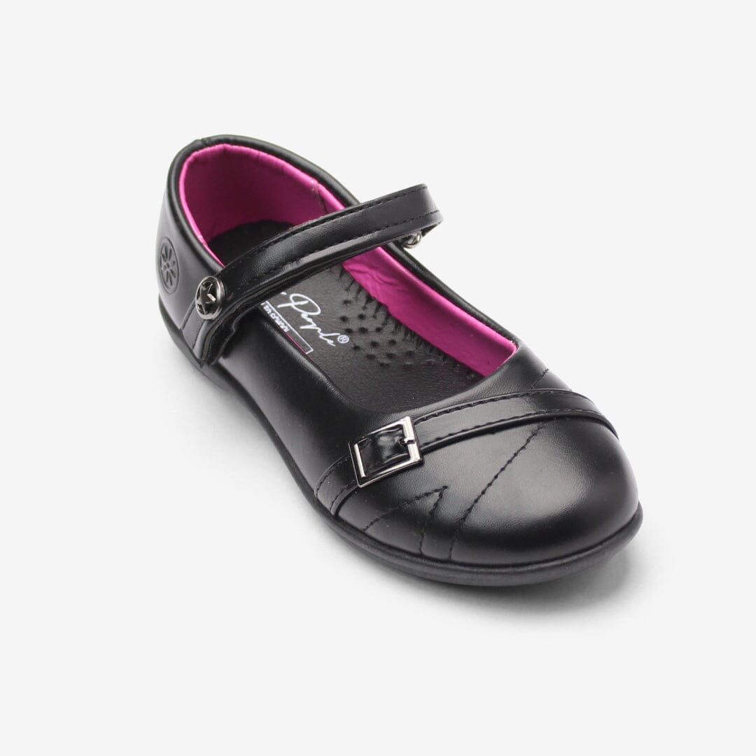 Little People Delighted Girl School Shoes Girl Shoes Iluvlittlepeople 25N Modern Black