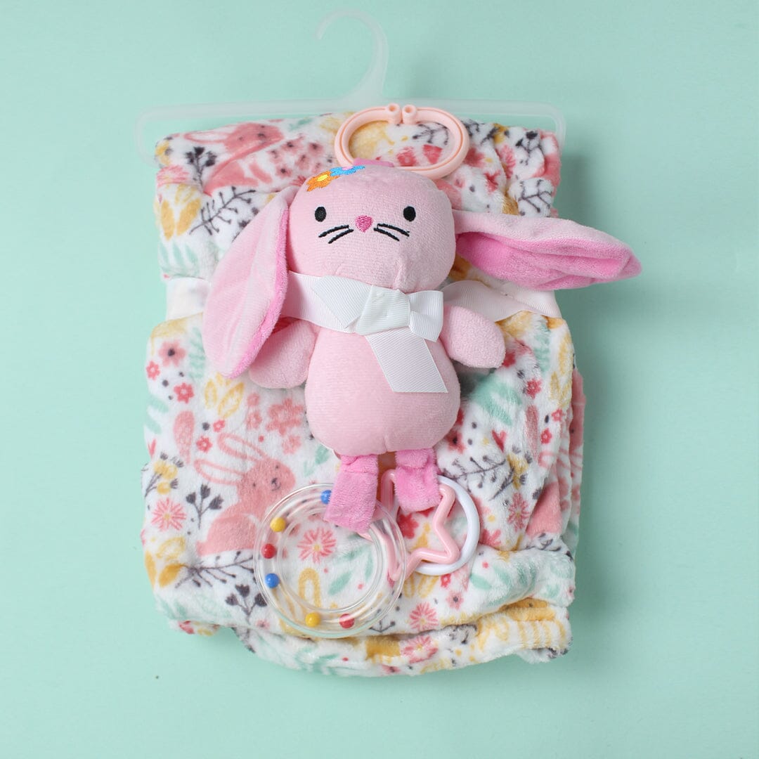Cozy Baby Blanket & Special Toy - Little People Gears Blankets Iluvlittlepeople 0-24 Months Pink Modern