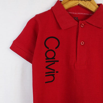 Attractive Red Calvin Klein Boys T-Shirt T-Shirt Iluvlittlepeople 