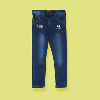 Stylish Premium Little Kids Denim Jeans Jeans Iluvlittlepeople 6-9 Months Blue Denim