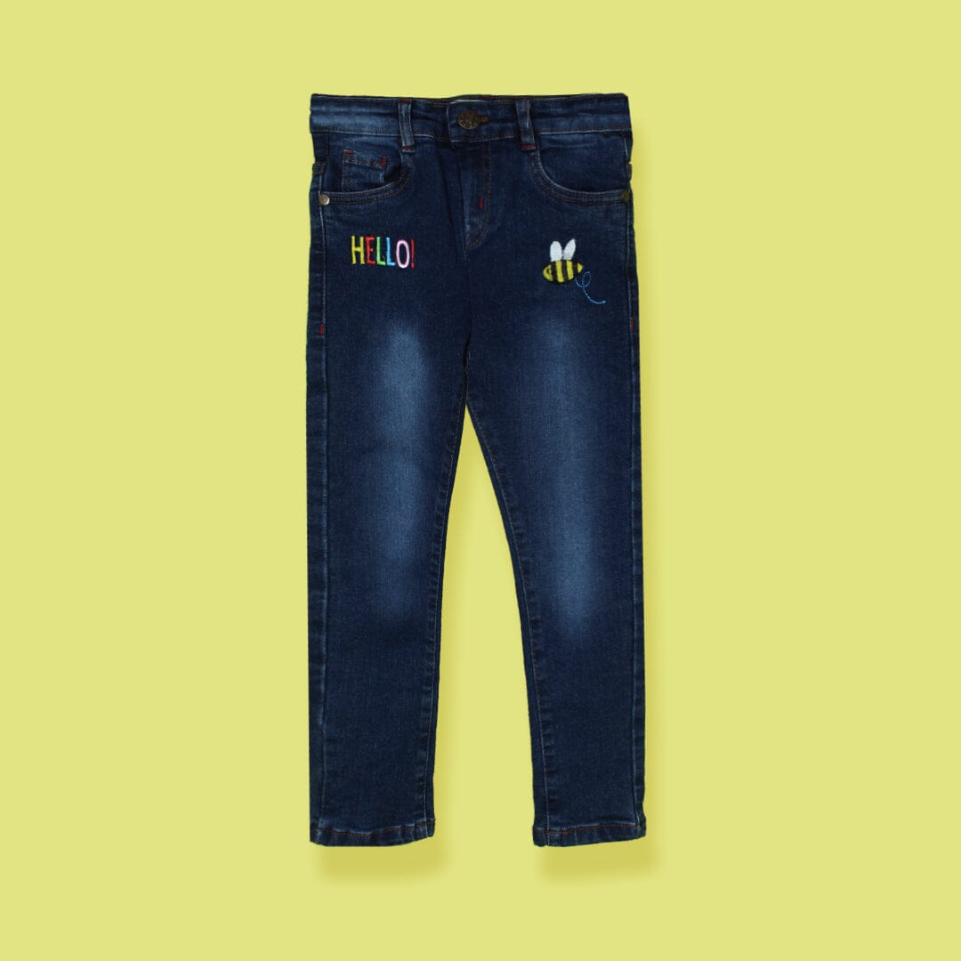 Stylish Premium Little Kids Denim Jeans Jeans Iluvlittlepeople 6-9 Months Blue Denim