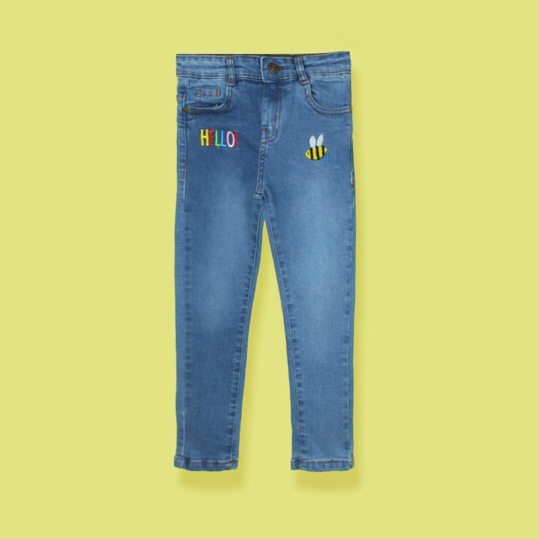 Stylish Premium Little Kids Denim Jeans Jeans Iluvlittlepeople 6-9 Months Blue Denim