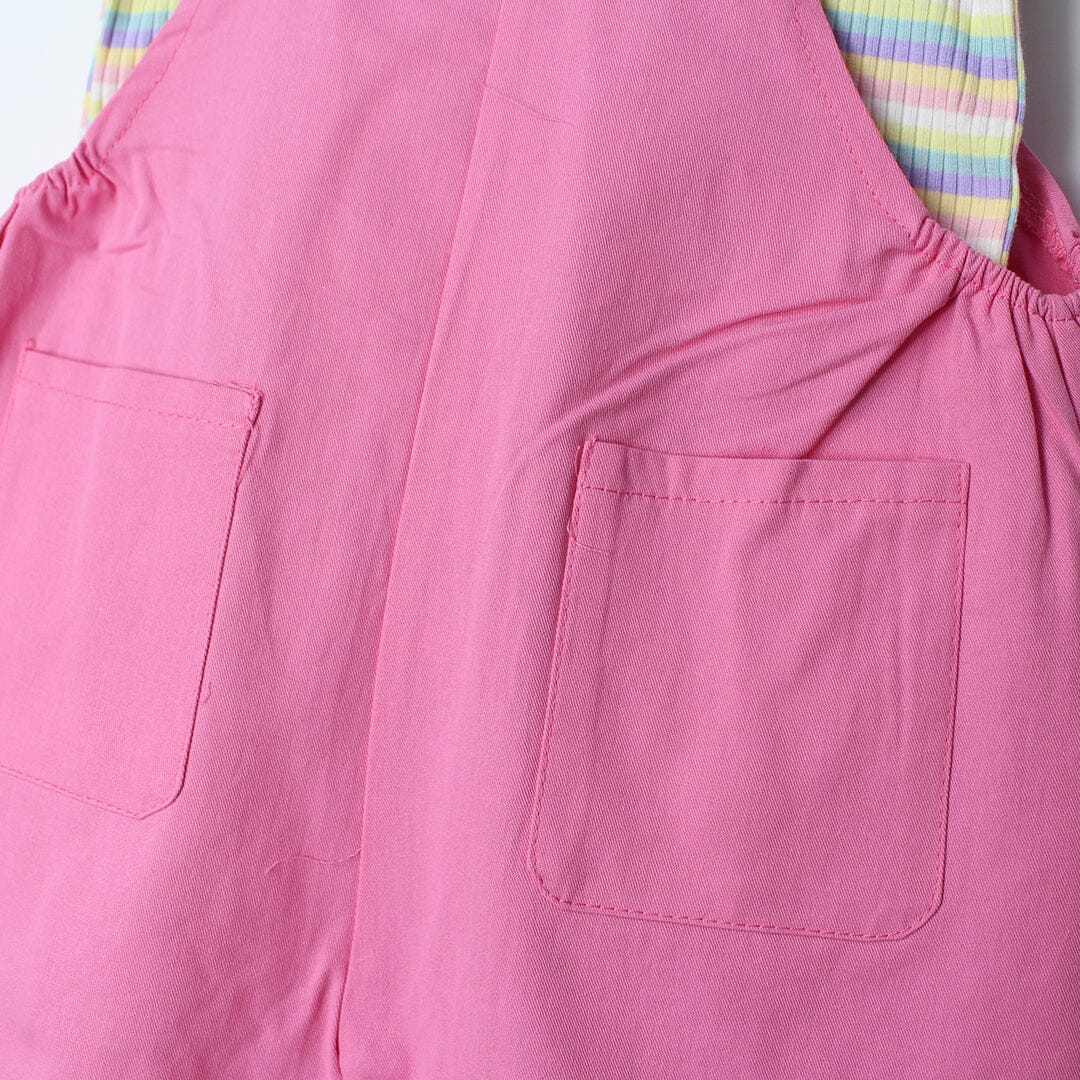 Delighted Pink Themed 2Pc Little Kids Dangri Set Dangri Set Iluvlittlepeople 