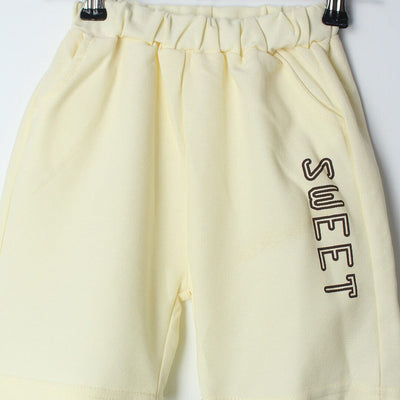 Sweet Cream & Green Themed 2Pc Little Kids Set Dangri Set Iluvlittlepeople 