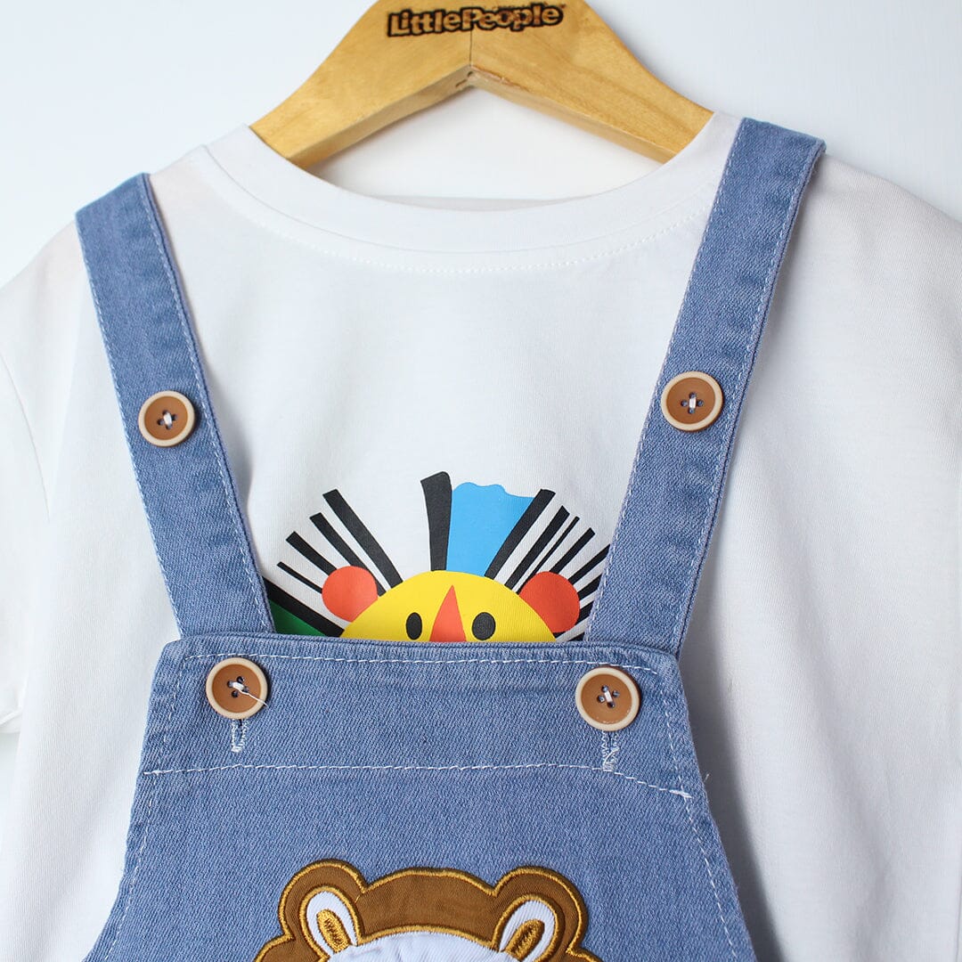 Desire Blue Themed 2Pc Little Kids Dangri Set Dangri Set Iluvlittlepeople 