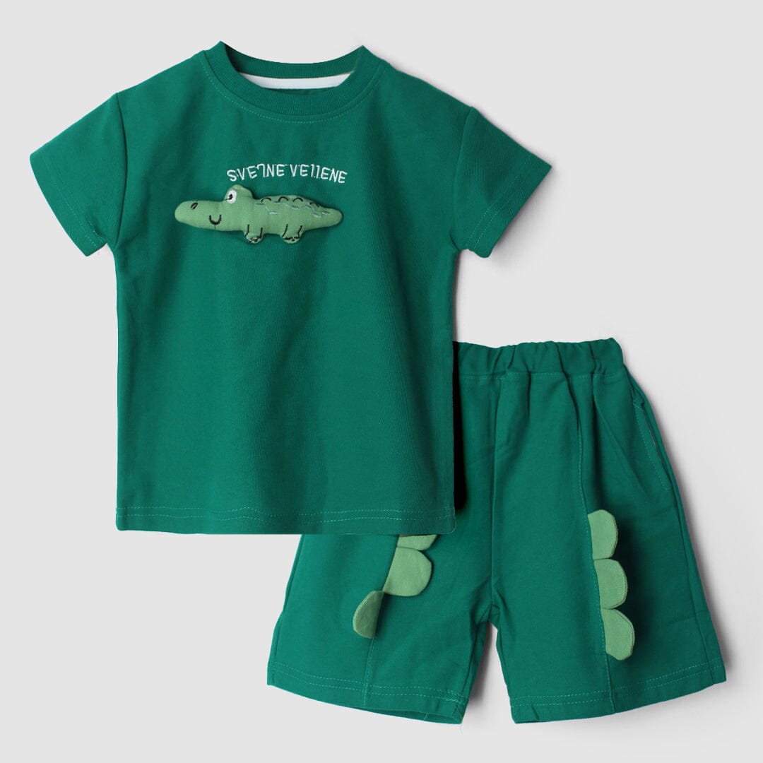 Delighted Green Themed 2Pc Little Kids Set 2Pc Set Iluvlittlepeople 6-9 Months Summer Green