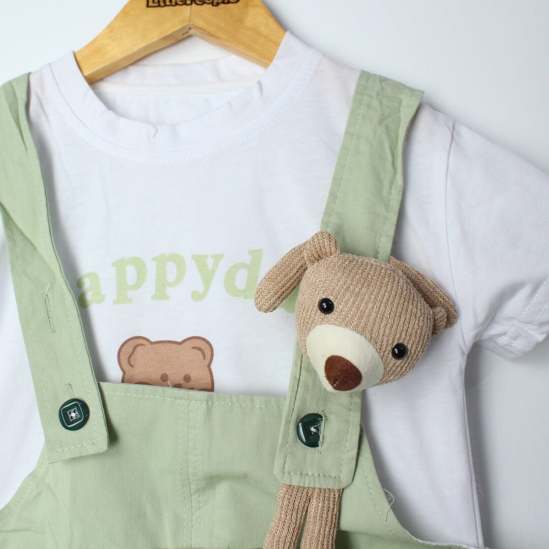 Urge Green Themed 2Pc Little Kids Dangri Set Dangri Set Iluvlittlepeople 