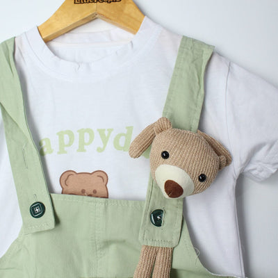 Urge Green Themed 2Pc Little Kids Dangri Set Dangri Set Iluvlittlepeople 