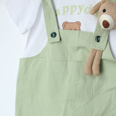 Urge Green Themed 2Pc Little Kids Dangri Set Dangri Set Iluvlittlepeople 