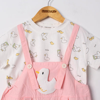 Desire Pink Themed 2Pc Little Kids Dangri Set Dangri Set Iluvlittlepeople 