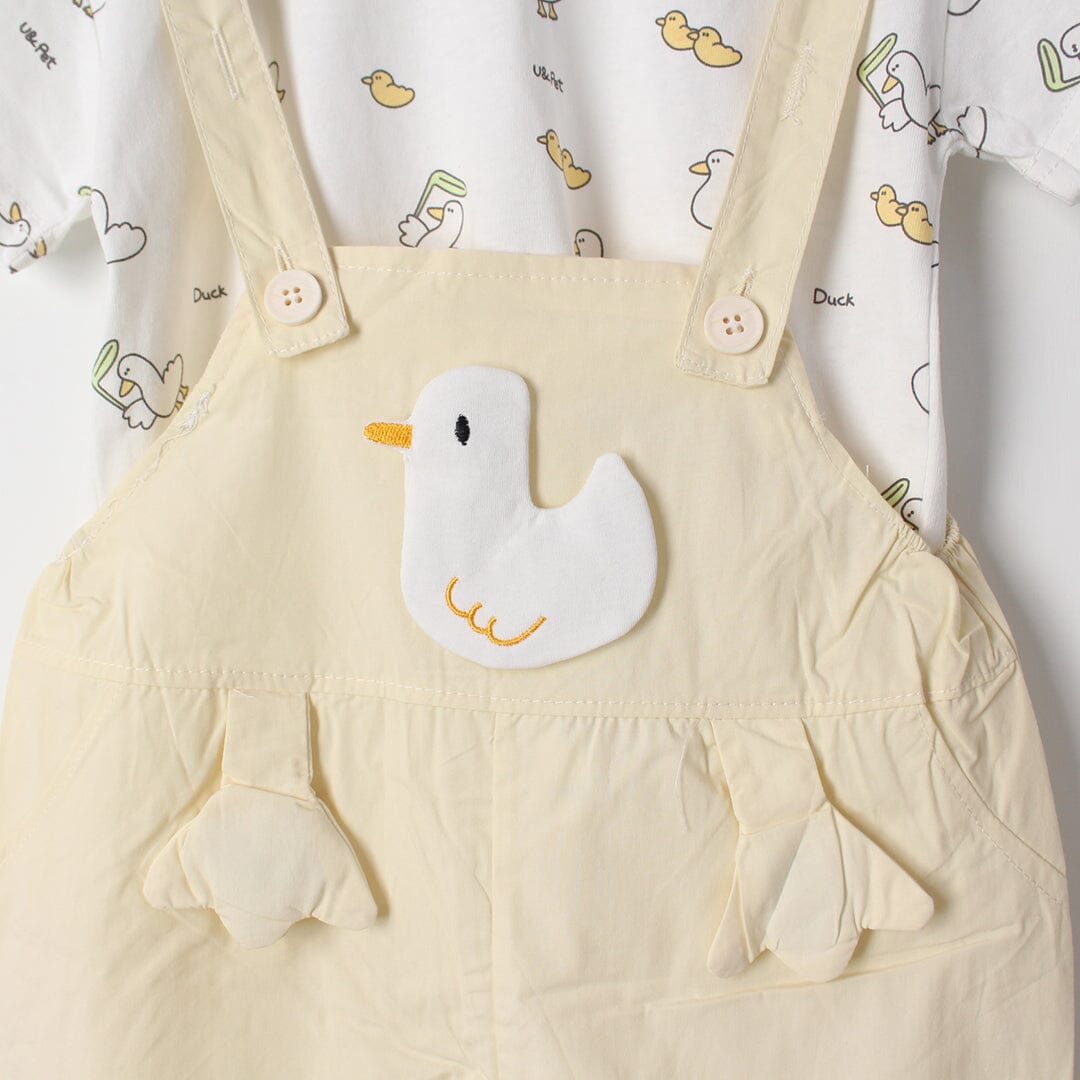 Stylish Off White Themed 2Pc Little Kids Dangri Set Dangri Set Iluvlittlepeople 