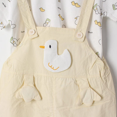 Stylish Off White Themed 2Pc Little Kids Dangri Set Dangri Set Iluvlittlepeople 