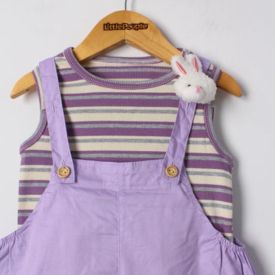 Urge Purple Themed 2Pc Little Kids Dangri Set Dangri Set Iluvlittlepeople 