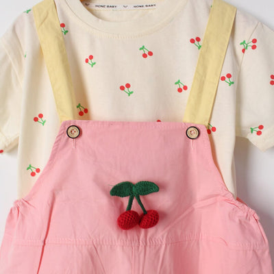 Desire Pink Themed 2Pc Little Kids Dangri Set Dangri Set Iluvlittlepeople 
