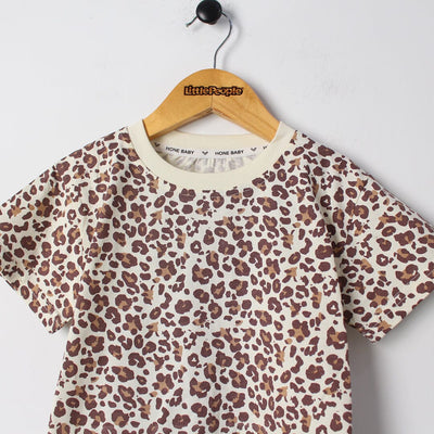 Modern Brown Themed 2Pc Little Kids Dangri Set Dangri Set Iluvlittlepeople 