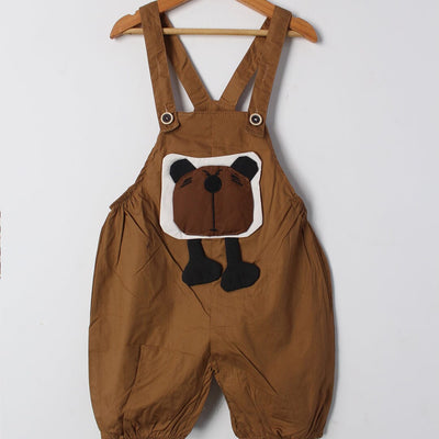 Modern Brown Themed 2Pc Little Kids Dangri Set Dangri Set Iluvlittlepeople 