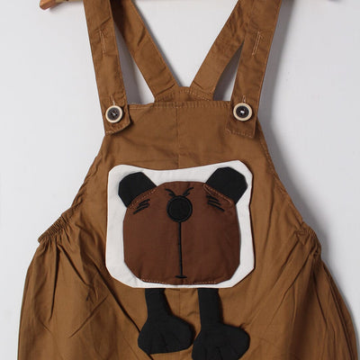 Modern Brown Themed 2Pc Little Kids Dangri Set Dangri Set Iluvlittlepeople 