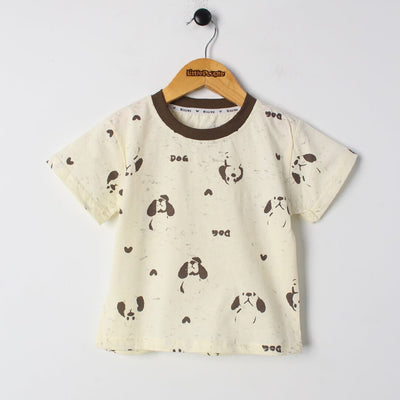 Stylish Brown Themed 2Pc Little Kids Dangri Set Dangri Set Iluvlittlepeople 