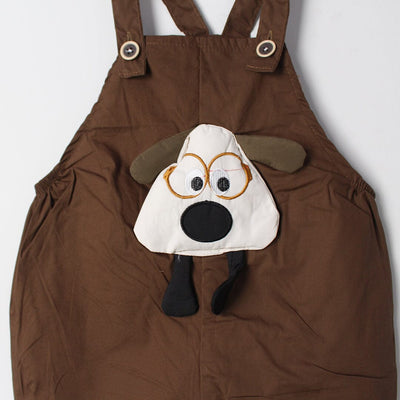 Stylish Brown Themed 2Pc Little Kids Dangri Set Dangri Set Iluvlittlepeople 