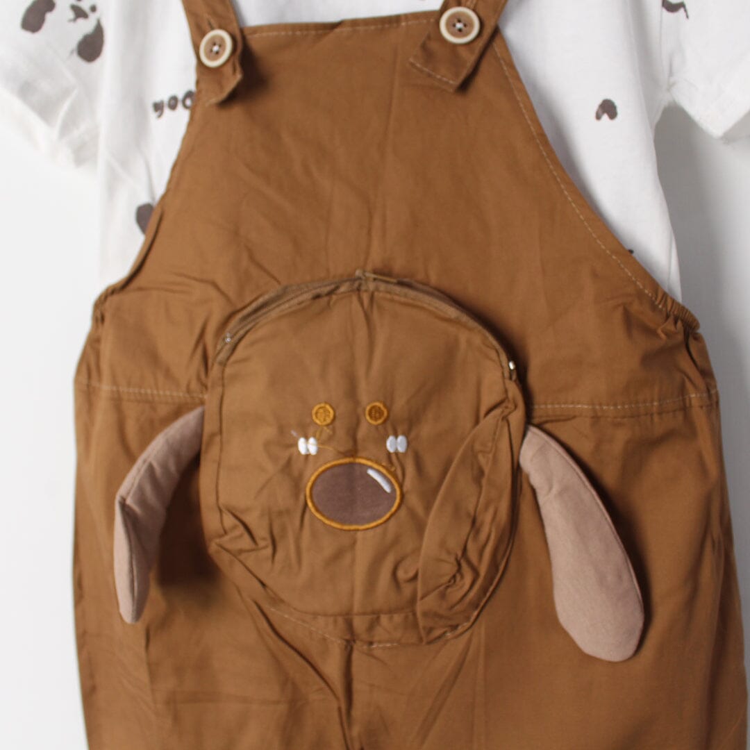Kink Brown Themed 2Pc Little Kids Dangri Set Dangri Set Iluvlittlepeople 
