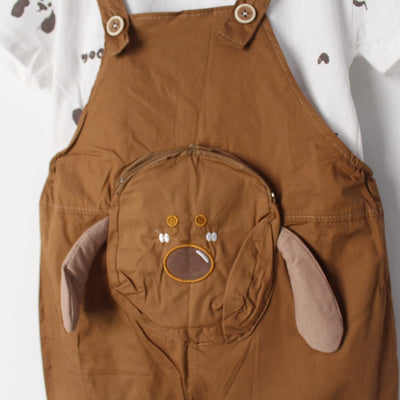 Kink Brown Themed 2Pc Little Kids Dangri Set Dangri Set Iluvlittlepeople 