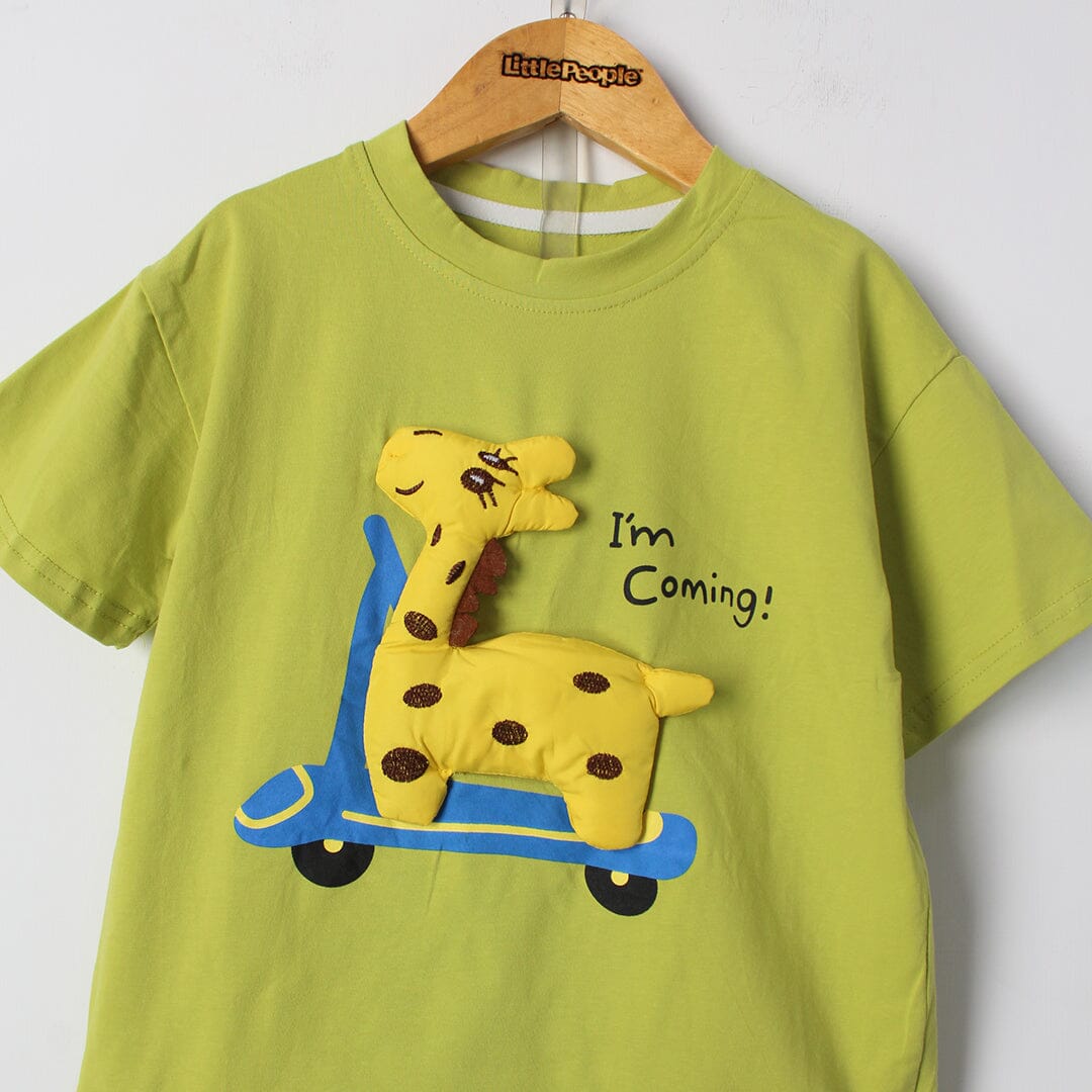 Fancy Green Themed 2Pc Little Kids Dangri Set Dangri Set Iluvlittlepeople 