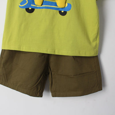Fancy Green Themed 2Pc Little Kids Dangri Set Dangri Set Iluvlittlepeople 