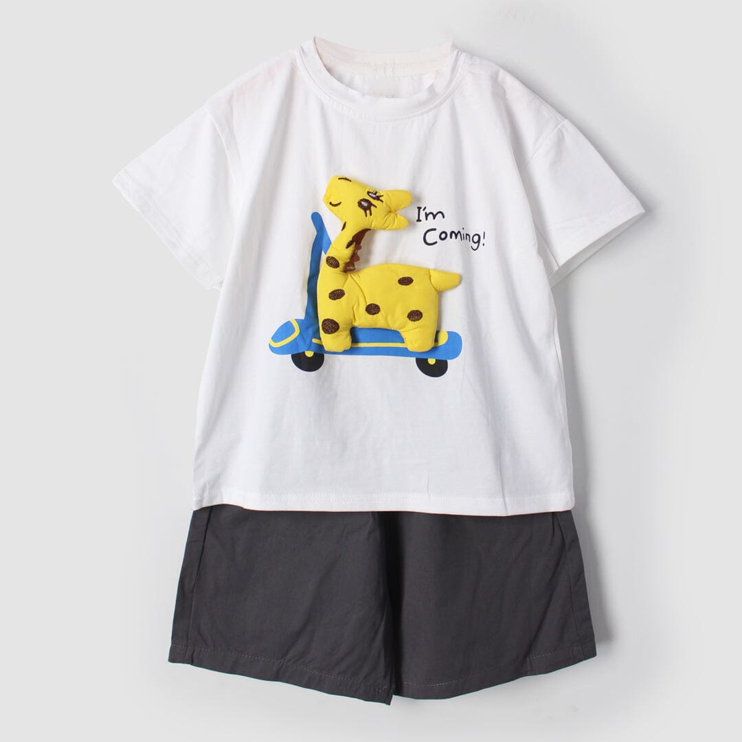 Impressive White Themed 2Pc Little Kids Dangri Set Dangri Set Iluvlittlepeople 6-9 Months Summer White