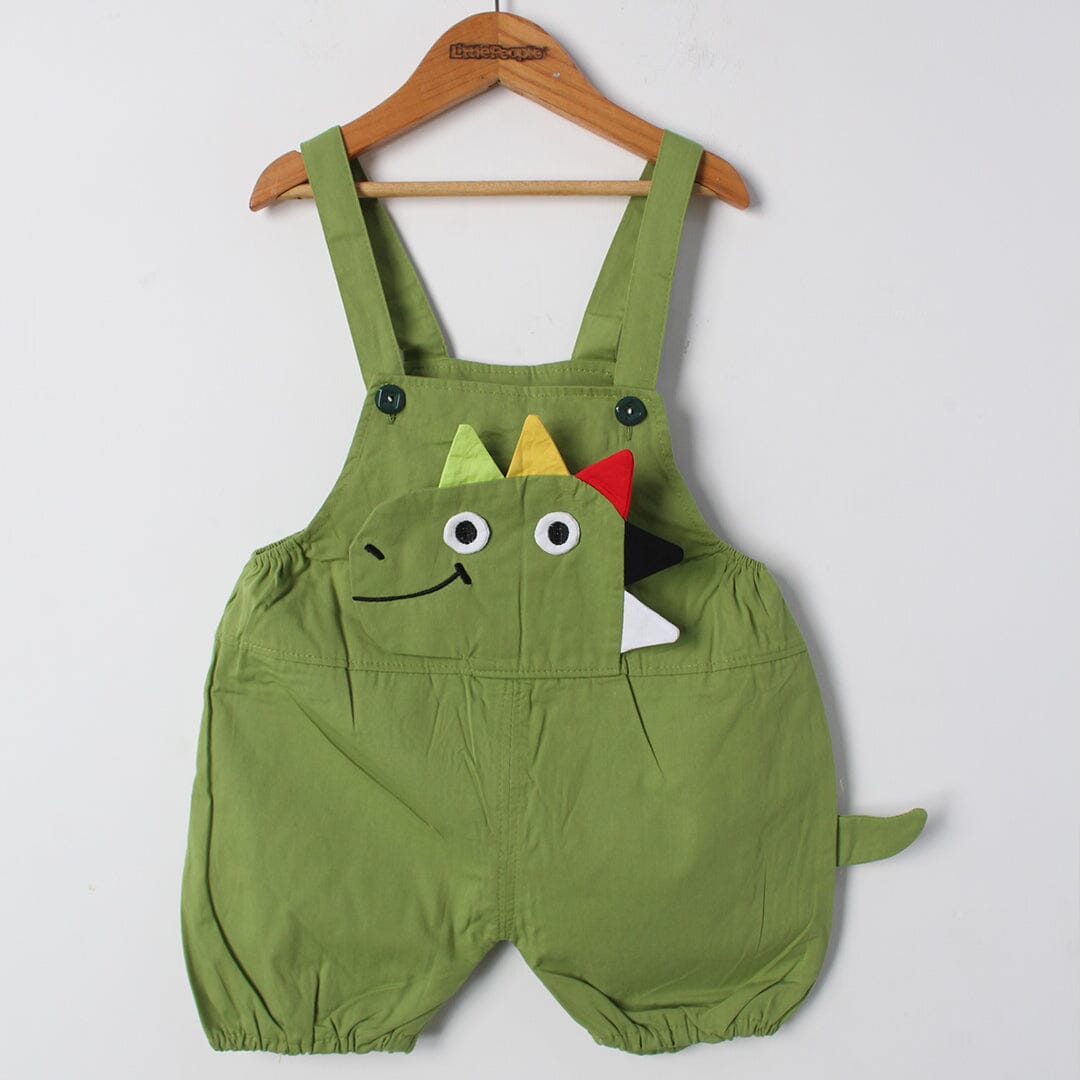Fancy Green Themed 2Pc Little Kids Dangri Set Dangri Set Iluvlittlepeople 