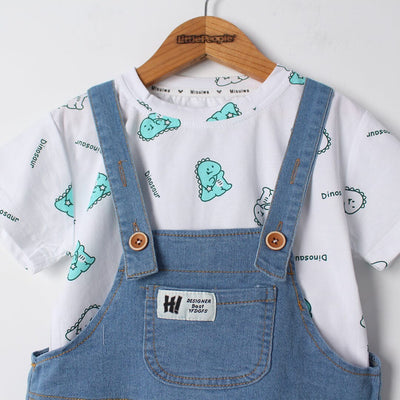 Admire Blue Themed 2Pc Little Kids Dangri Set Dangri Set Iluvlittlepeople 
