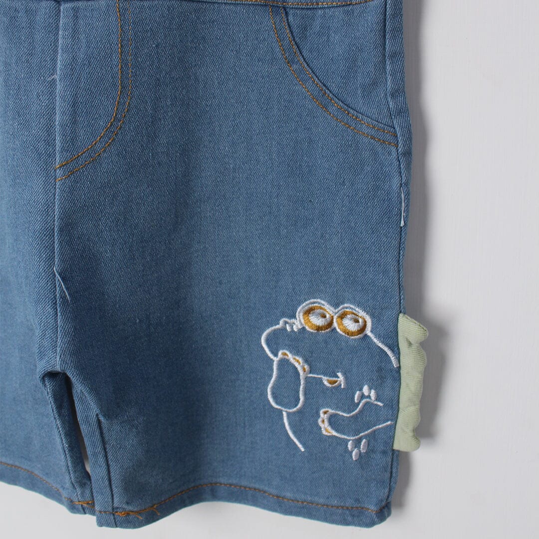 Admire Blue Themed 2Pc Little Kids Dangri Set Dangri Set Iluvlittlepeople 