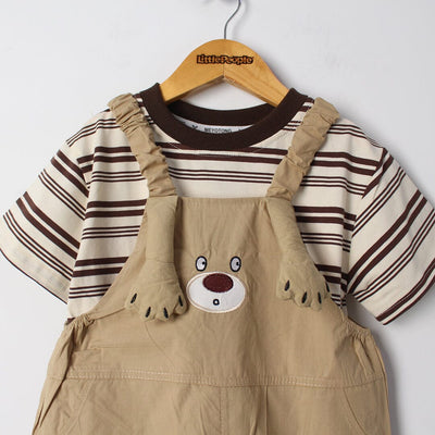 Desire Beige Themed 2Pc Little Kids Dangri Set Dangri Set Iluvlittlepeople 