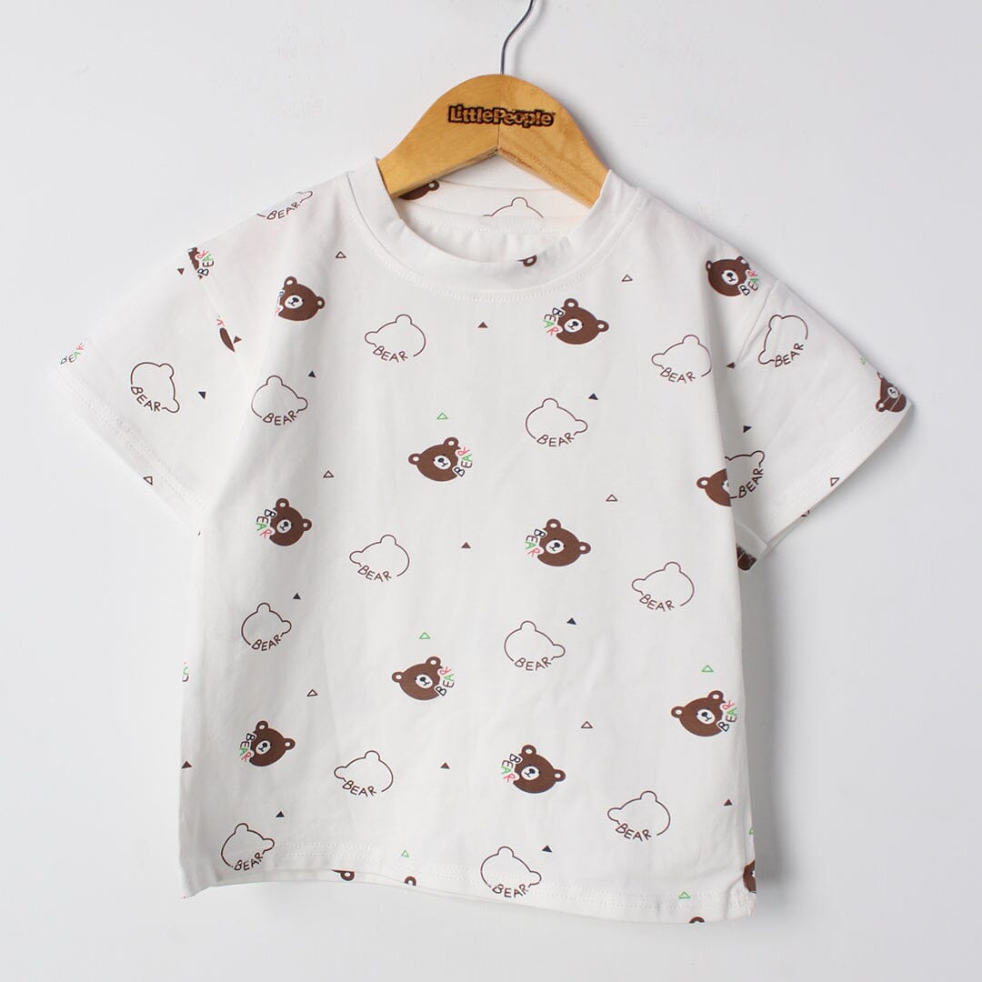 Modern Brown Themed 2Pc Little Kids Dangri Set Dangri Set Iluvlittlepeople 