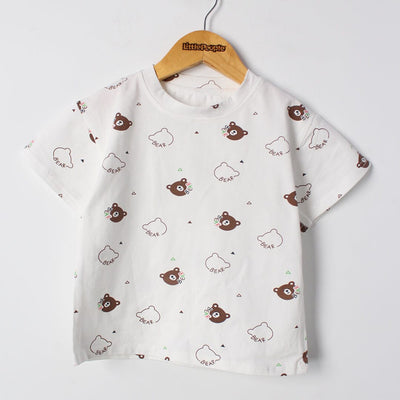 Modern Brown Themed 2Pc Little Kids Dangri Set Dangri Set Iluvlittlepeople 