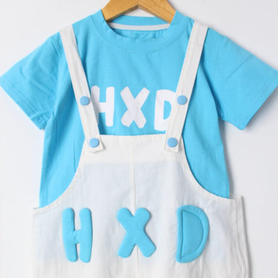 Admire Blue Themed 2Pc Little Kids Dangri Set Dangri Set Iluvlittlepeople 