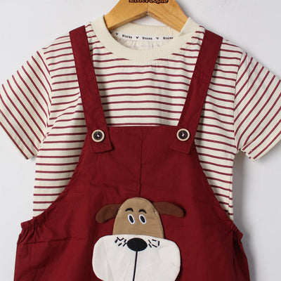 Super Maroon Themed 2Pc Little Kids Dangri Set Dangri Set Iluvlittlepeople 