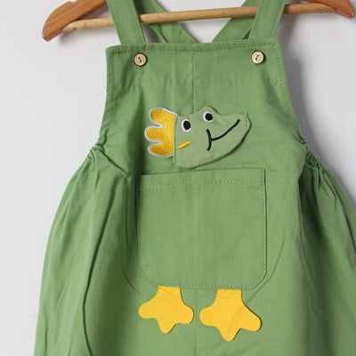 Urge Green Themed 2Pc Little Kids Dangri Set Dangri Set Iluvlittlepeople 