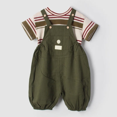 Desire Green Themed 2Pc Little Kids Dangri Set Dangri Set Iluvlittlepeople 9-12 Months Summer Green