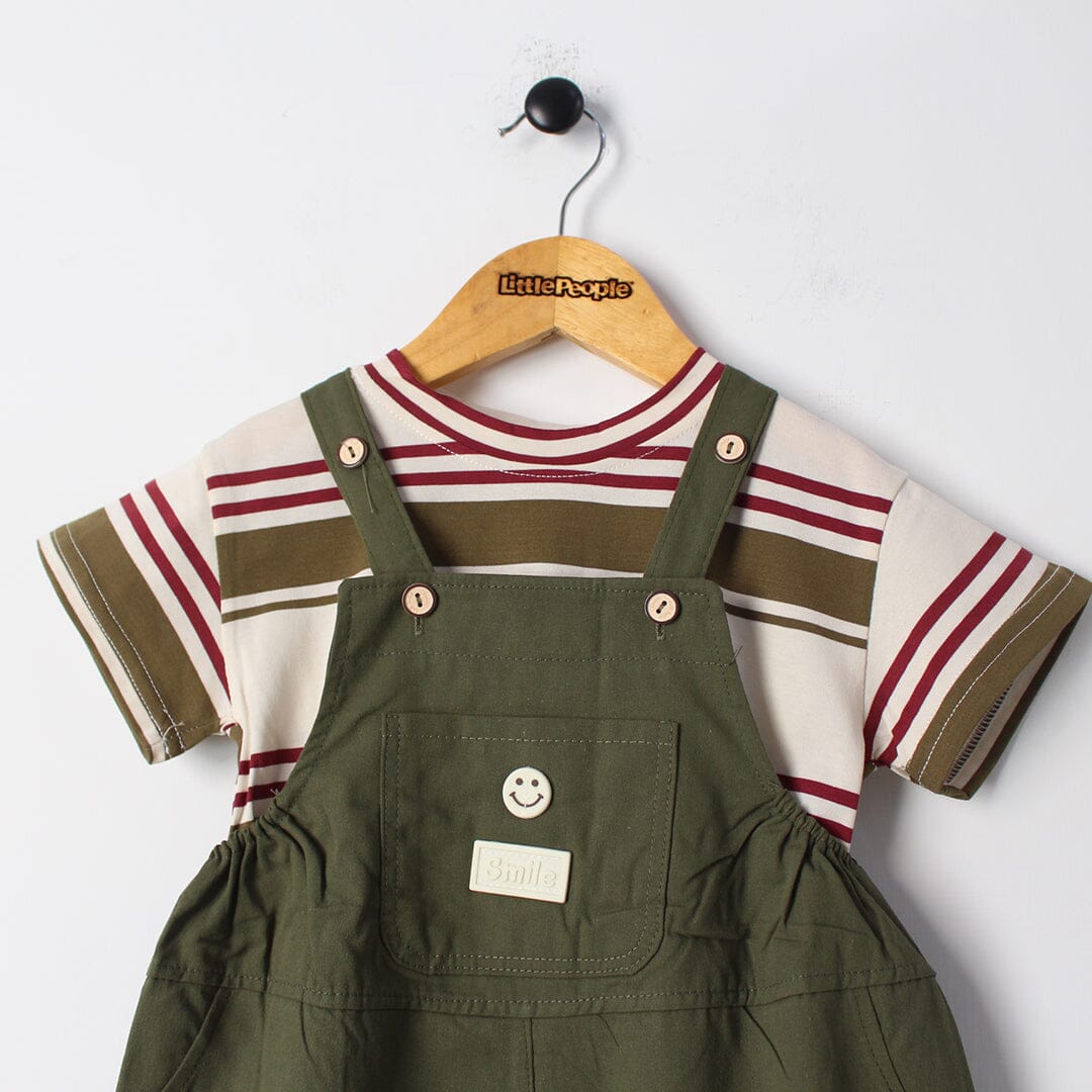 Desire Green Themed 2Pc Little Kids Dangri Set Dangri Set Iluvlittlepeople 