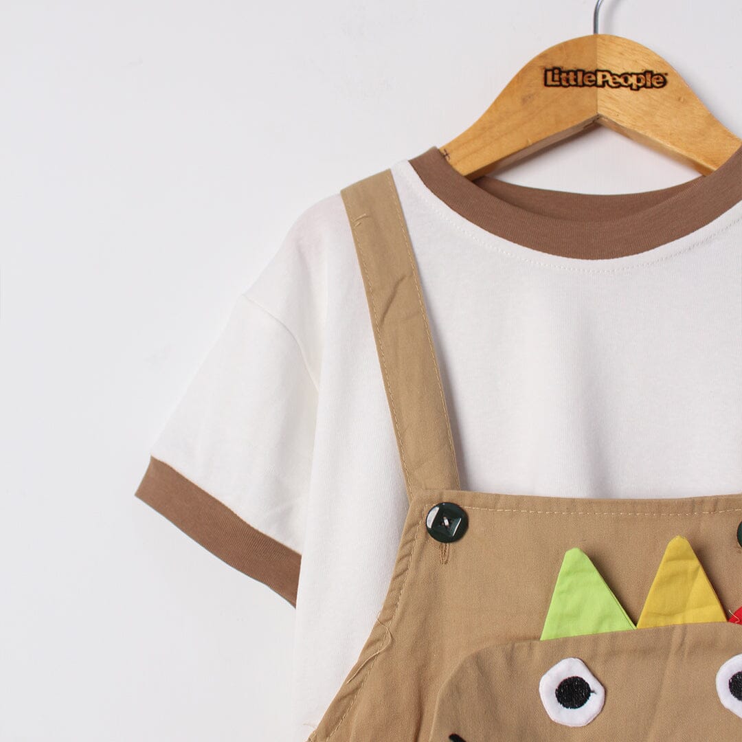 Desire Beige Themed 2Pc Little Kids Dangri Set Dangri Set Iluvlittlepeople 