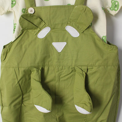 Urge Green Themed 2Pc Little Kids Dangri Set Dangri Set Iluvlittlepeople 