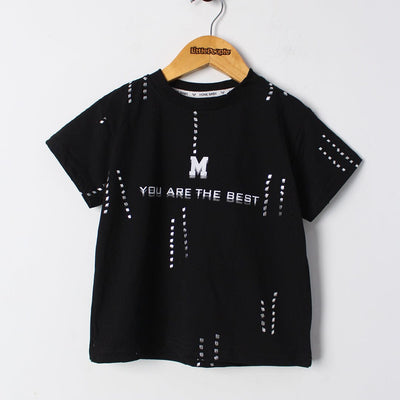 Admire Black Themed 2Pc Little Kids Dangri Set Dangri Set Iluvlittlepeople 