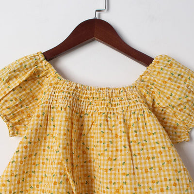 Fine Yellow Themed 2Pc Little Girls Dangri Set Dangri Set Iluvlittlepeople 