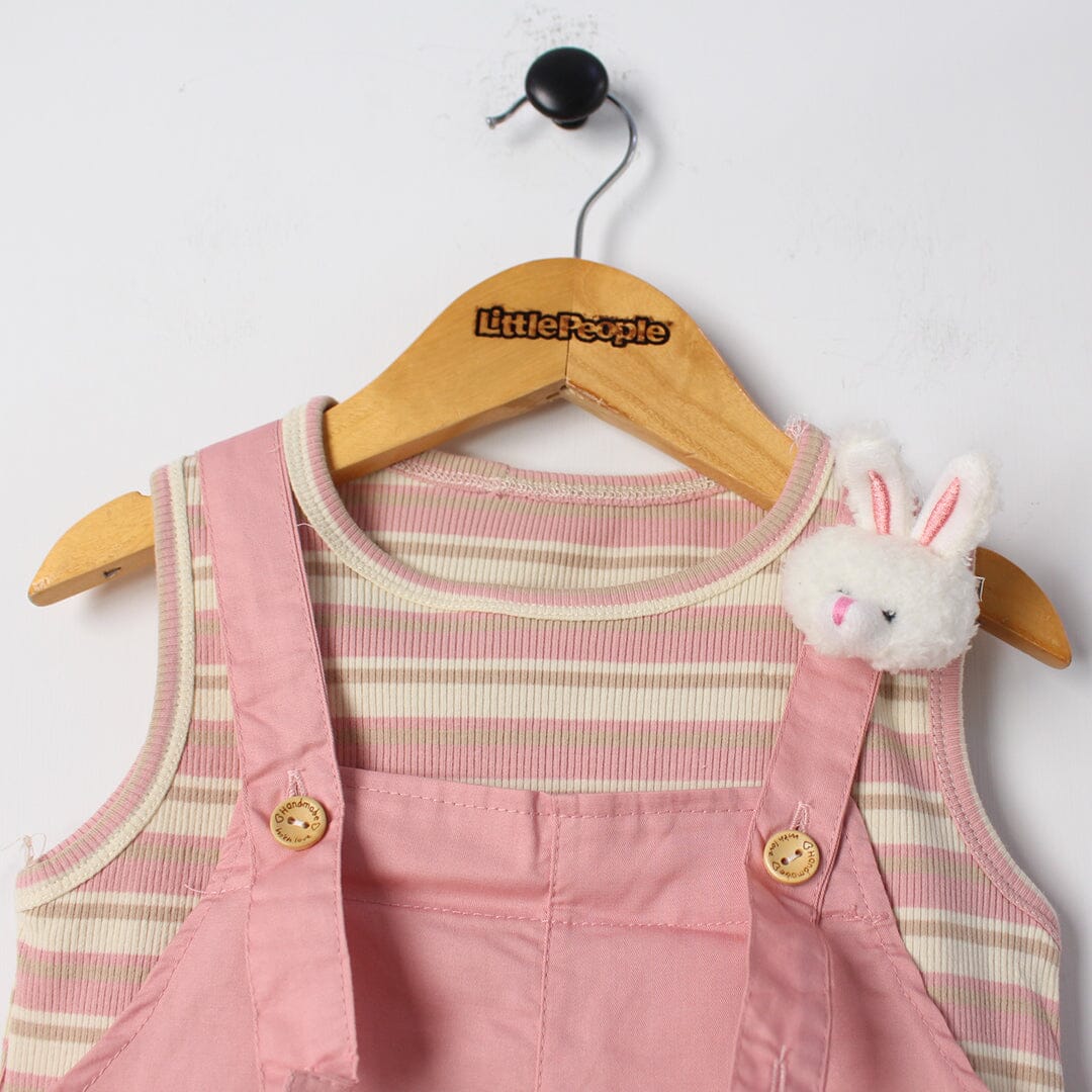 Stylish Pink Themed 2Pc Little Girls Dangri Set Dangri Set Iluvlittlepeople 