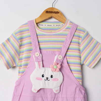 Kindle Purple Themed 2Pc Little Kids Dangri Set Dangri Set Iluvlittlepeople 