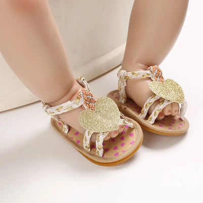 Attractive Baby Girl Shoes Shoes Iluvlittlepeople 6-9 Months Golden 