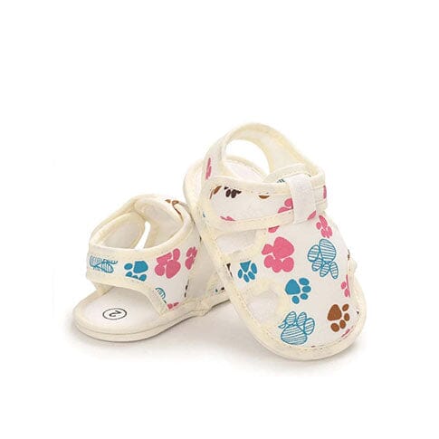 Baby Girl Crib Sandal -Paw Design Shoes Iluvlittlepeople 