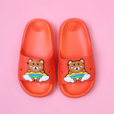Attractive Orange Bear Slides Crocs And Slides Iluvlittlepeople 4 Years Rubber Orange